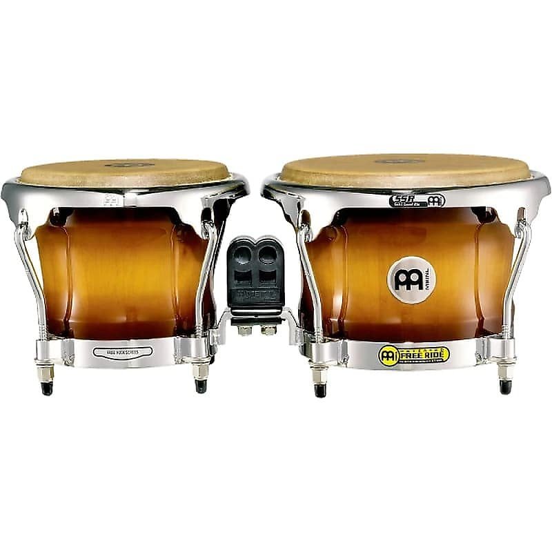 Bongós de madera Meinl FWB400GAB de 7" y 8 1/2" de la serie profesional con acabado Sunburst dorado y ámbar
